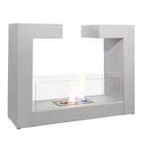 30'' W Bio-Ethanol Fireplace Freestanding White Fireplaces Living and Home White 