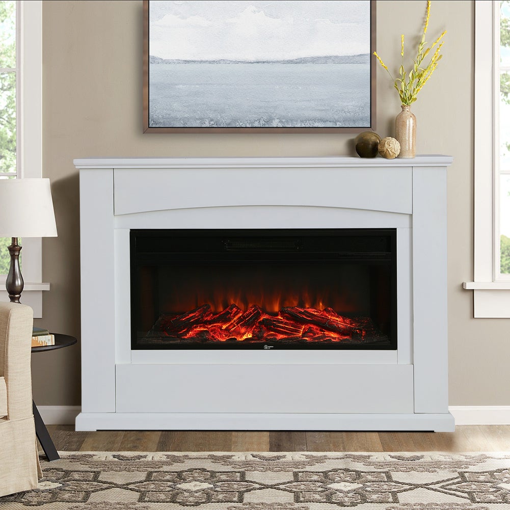 34 Inch Built In Electric Fireplace 1800W Indoor Heater Fireplaces Living and Home 