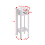Telephone Table with Drawer Tall Slim Living Room End Table Corner Bedside Table End Table Living and Home 