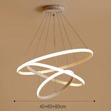 Modern Led Pendant 3 Acrylic Ring Chandelier Pendant Living and Home 