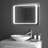 Rectangle LED Illuminated Bathroom Mirror Bathroom Mirrors Living and Home 