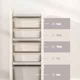 Grey Cute Bus-shaped Storage Shelves Organizer for Kids Shelves & Racks Living and Home 