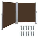 Retractable Double Side Awning - Brown Awnings Living and Home 
