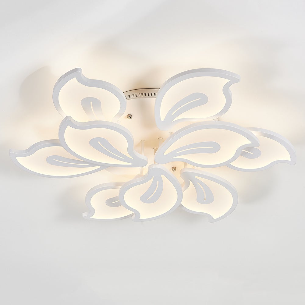 Petal Modern LED Ceiling Light Dimmable/Non-Dimmable (Version A) Ceiling Light Living and Home W 85 x L 85 x H 9.5 cm Dimmable Warm Glow