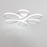 Floral 6 Rings Modern LED Ceiling Light Non-Dimmable Petal Flower-Shaped Light Ceiling Light Living and Home 