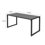 6 - Person 150cm Long Iron Outdoor Dining Set Garden Table and Bench Outdoor Seating Living and Home Grey Only Table 