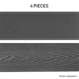 6.3m2 WPC Decking Wood Grain Patterns Floor Set with Accessories Floor Planks Living and Home 