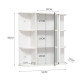 Bathroom Mirror Cabinets Wall Mounted One Door Storage Shelves Furniture White Bathroom Mirrors Living and Home 