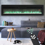 1800W Freestanding Electric Fireplace Insert Wall Mounted Electric Heater Remote Control Fireplaces Living and Home 