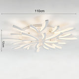V Shaped Floral Modern Semi-Flush LED Ceiling Light Dimmable/Non-Dimmable Ceiling Lights Living and Home 