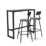 Garden Grey Dining High Table with Metal Legs Garden Dining Tables Living and Home 