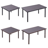 Garden Table Dining Patio Outdoor Table Black/Brown Garden Dining Table Living and Home 