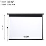 Remote Control Electric Projection Screen Projector Screen Living and Home Medium/187cm W x 140cm H 