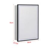 50W*70Hcm LED Mirror Cabinet Single Door Bathroom Mirrors Cabinet Living and Home 