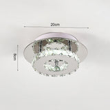 Stacked LED Ceiling Light with Crystal Rims Ceiling Light Living and Home 