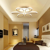 Floral 6 Rings Modern LED Ceiling Light Dimmable with Remote Control Ceiling Light Living and Home W 58 x L 58 cm 