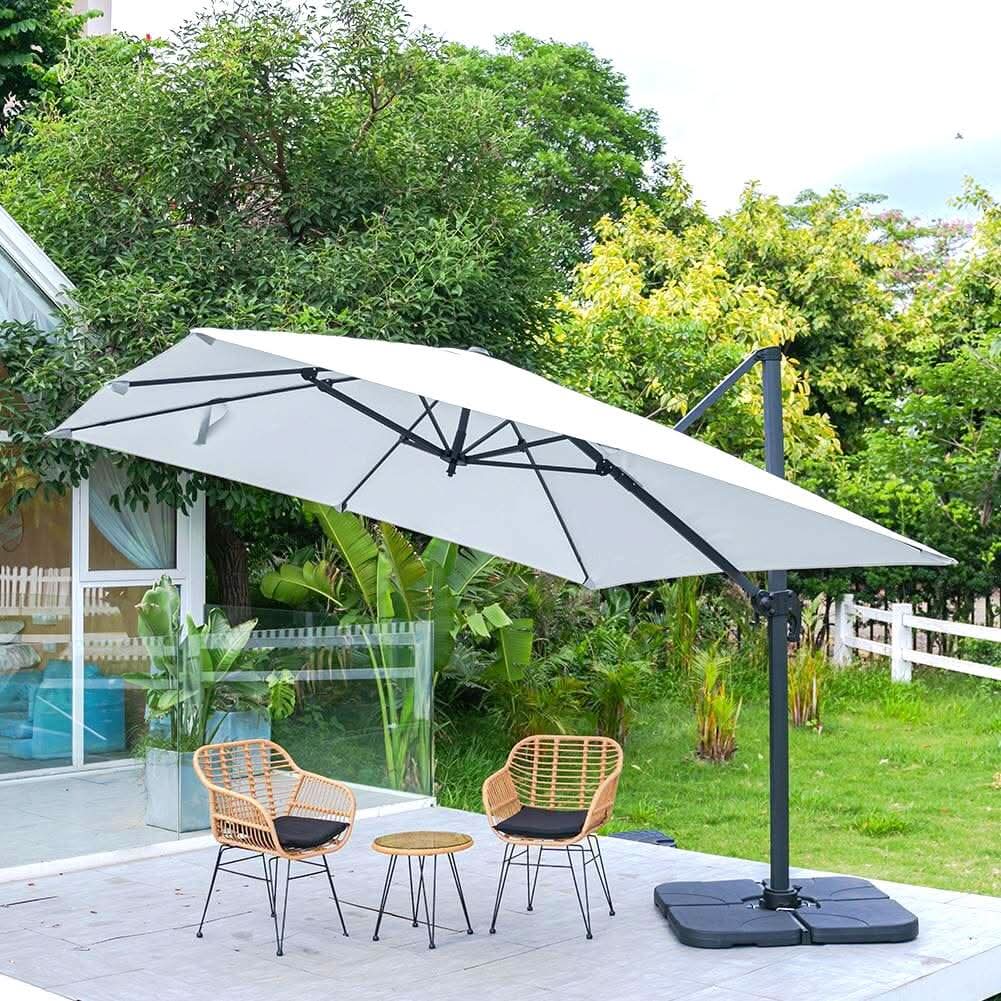 3 x 3 m Square Cantilever Parasol Outdoor Hanging Umbrella for Garden – Living and Home