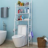 3 Tiers Metal Bathroom Organizer Over Toilet Rack Storage Shelves Shower Caddies Living and Home White 