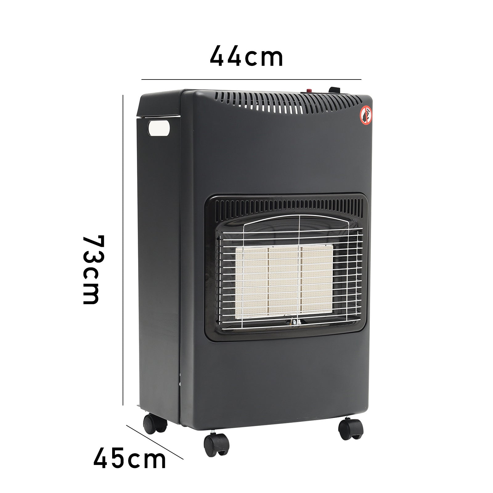 4.2KW Portable Heater Free Standing Heating Cabinet Butane Gas Heater Space Heaters Living and Home 