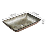 Gold Bathroom Artistic Vessel Sink Tempered Glass with Drain Bathroom Sinks Living and Home 