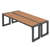 6 - Person 150cm Long Iron Outdoor Dining Set Garden Table and Bench Outdoor Seating Living and Home 