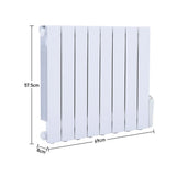 2000W Oil Filled Electric Radiator Heater Wall Mounted or Portable with LCD Thermostat Space Heaters Living and Home 1200W 690*575*80mm 