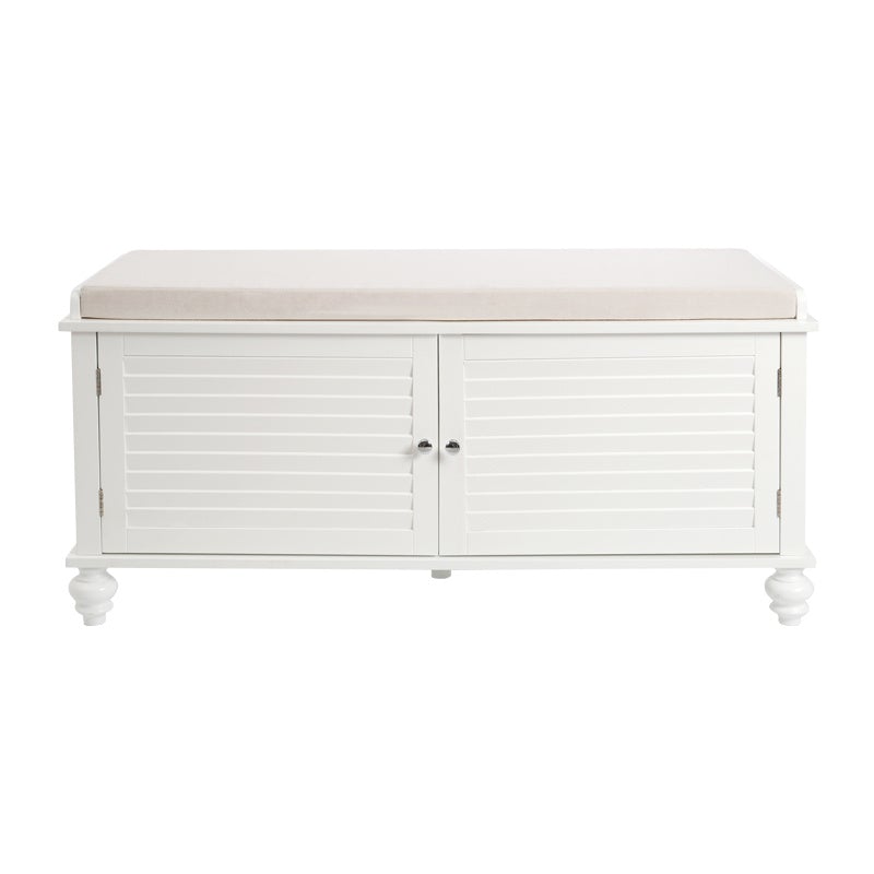 Shoe Storage Bench Cabinet with Bi-Fold Doors Cabinet Living and Home 