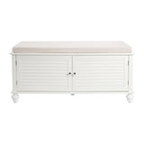 Shoe Storage Bench Cabinet with Bi-Fold Doors Cabinet Living and Home 