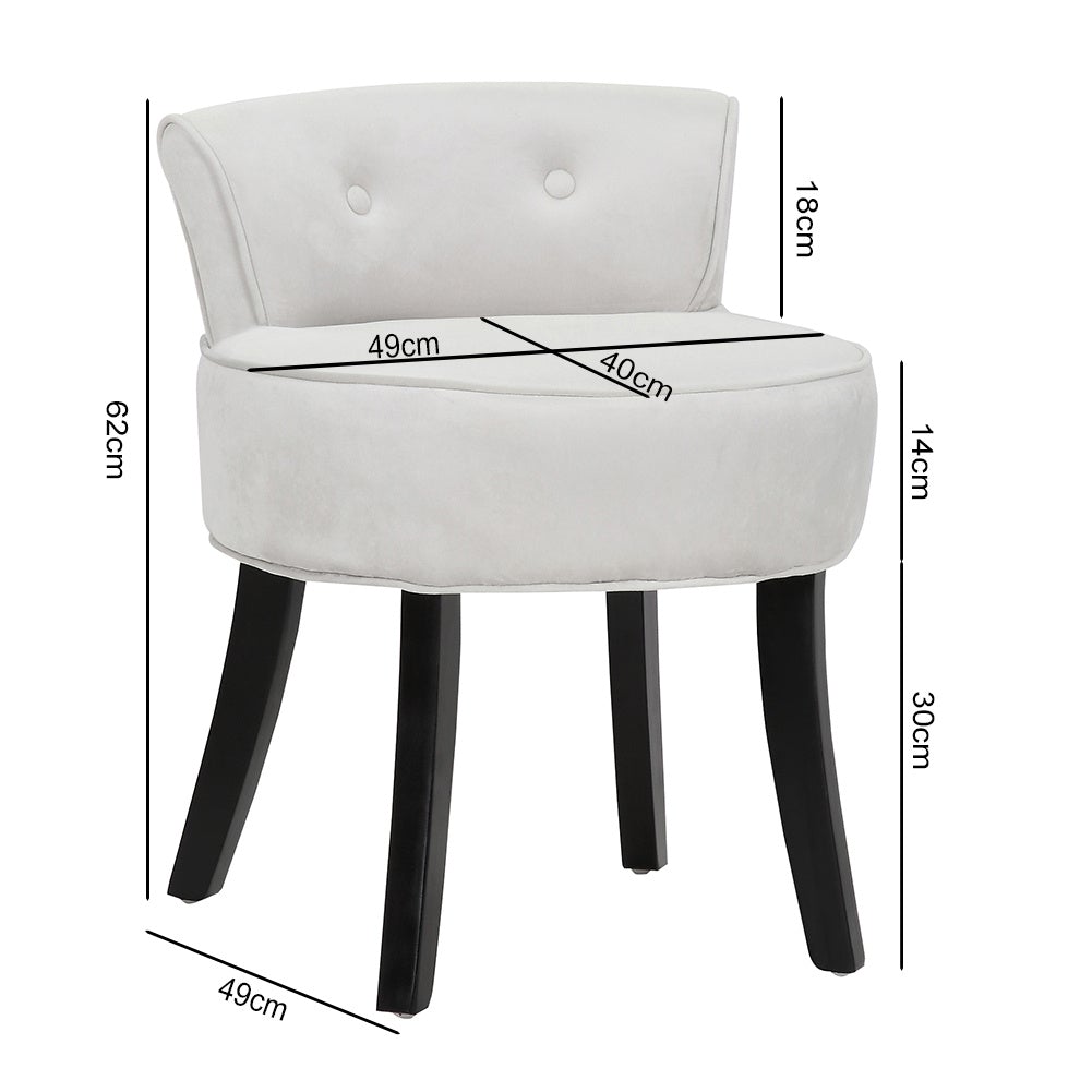 Buy Dressing Table Stools/Chairs/Padded Dressing Chair,with Black White  Wood Legs/Padded Stool/Shabby Chic Chair/Bedroom Chair Seat Online at  desertcartINDIA