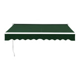 Retractable Patio Awning - Manual Shelter - Green Awnings Living and Home 