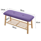 Shoe Bench Bamboo 2 Tier with Shoe Storage Rack Bench Living and Home 