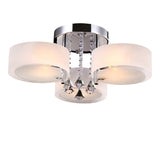 Ceiling Light Semi-Flush Mount , Cylindrical Acrylic Lampshades, Crystal Drops Ceiling Light Living and Home 