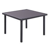 Garden Table Dining Patio Outdoor Table Black/Brown Garden Dining Table Living and Home 