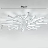 V Shaped Floral Modern Semi-Flush LED Ceiling Light Dimmable/Non-Dimmable Ceiling Lights Living and Home 12 Shades Non-Dimmable 