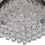 Chrome Finished Sqaure LED Ceiling Light with Luxury Crystal Ball Drops Ceiling Light Living and Home 