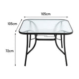 Patio Table Garden Coffee Table Rectangle Dining Table with the Umbrella Stand Hole Garden Dining Table Living and Home 
