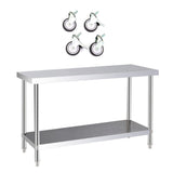 2 Tier Commercial Kitchen Prep & Work Stainless Steel Table Kitchen & Dining Room Tables Living and Home 