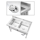 Commercial Catering Sink Stainless Steel Kitchen Sink 110cm Kitchen Sink Living and Home 