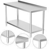 2 Tier Commercial Kitchen Prep & Work Stainless Steel Table Kitchen & Dining Room Tables Living and Home 