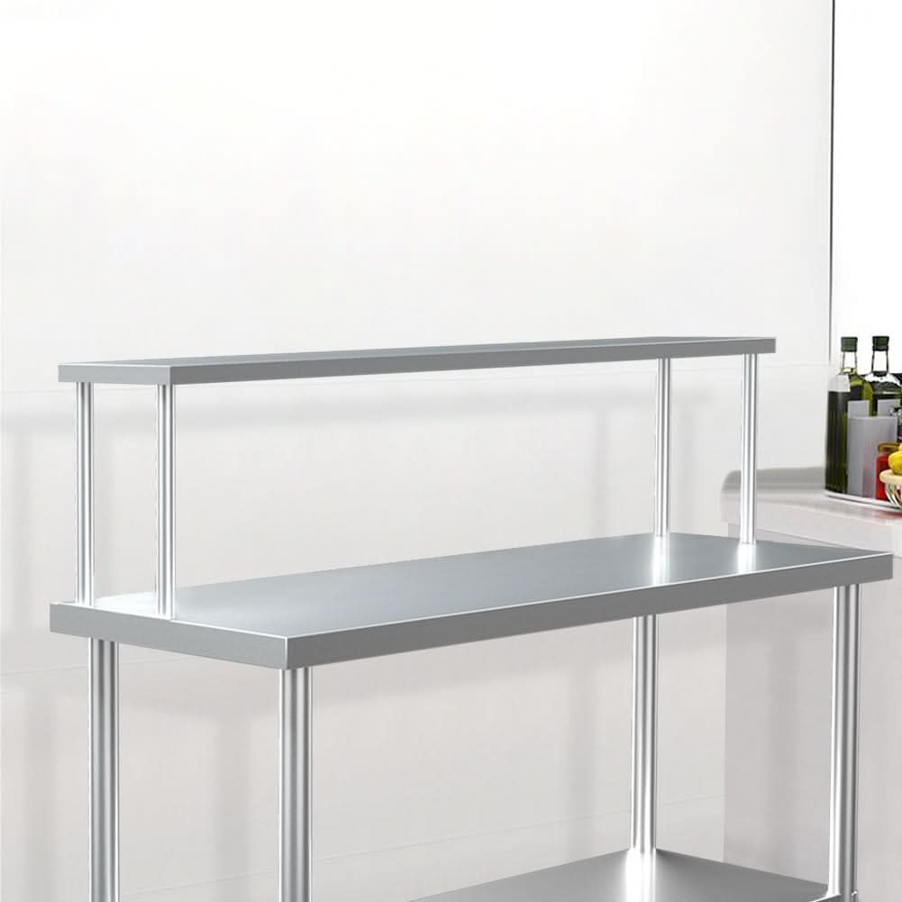 Kitchen Prep Table Over Shelf Single Double Tier Overshelf