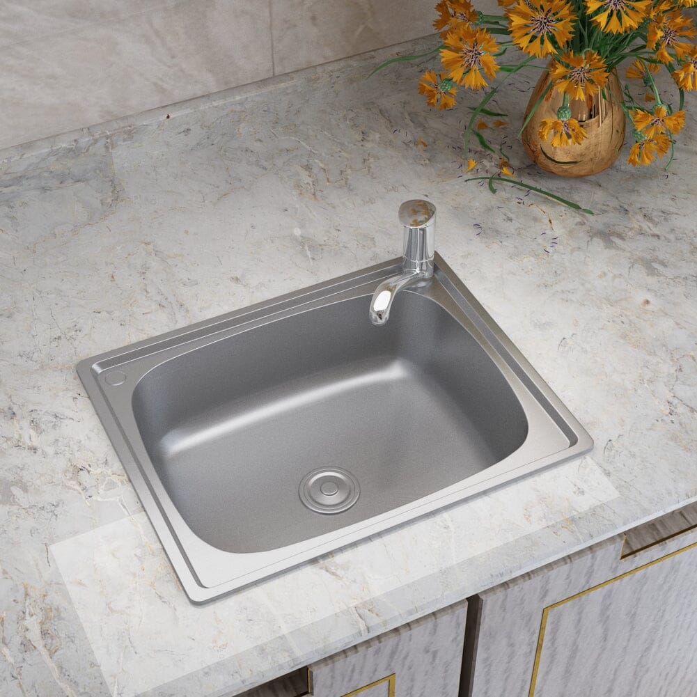 Stainless Steel Kitchen Sink Single Bowl Catering Sink Kitchen Sinks Living and Home 