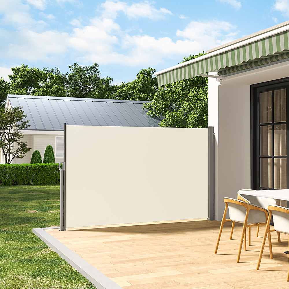 Retractable Single Side Awning - White Awnings Living and Home W 300 x H 180 cm 