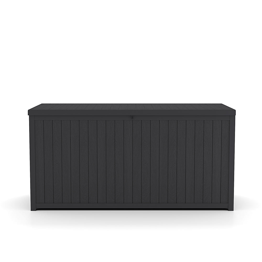 Outdoor Black Storage Deck Box - Large Size Garden Storages & Greenhouses Living and Home 