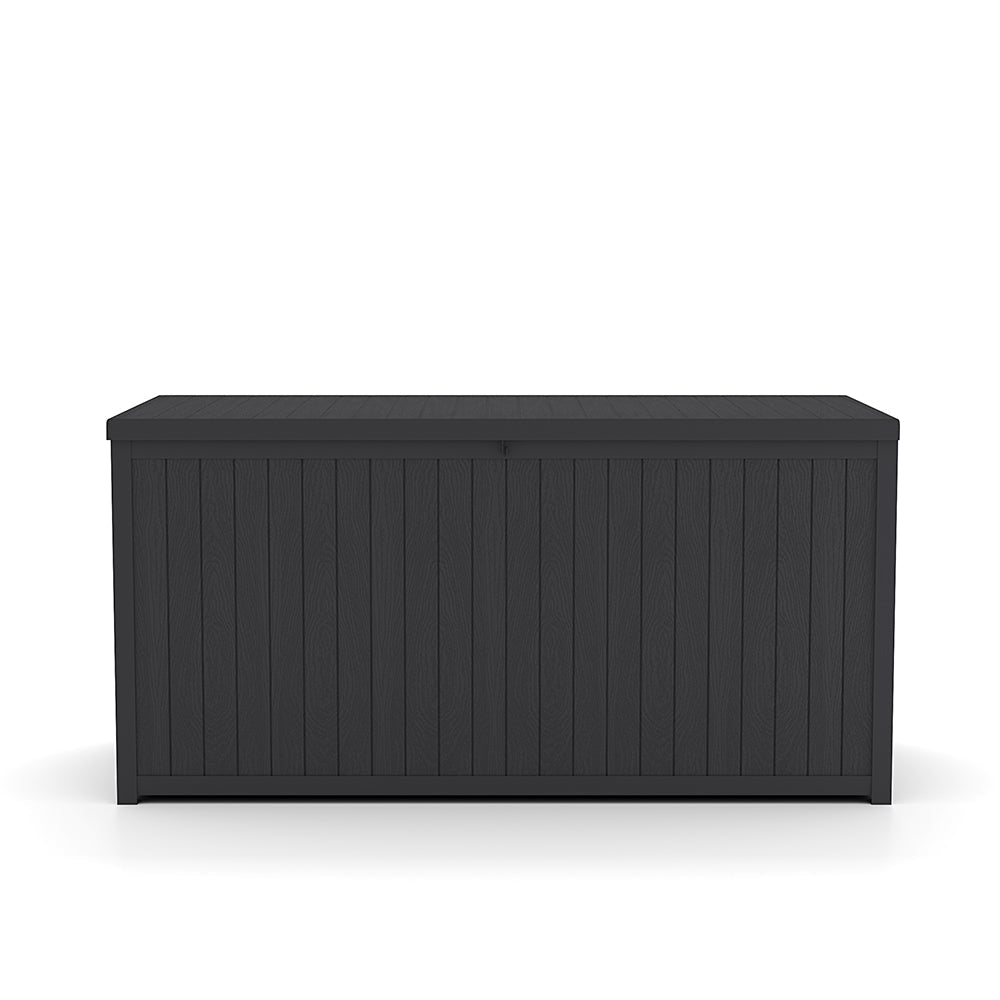 Outdoor Black Storage Deck Box - Large Size Garden Storages & Greenhouses Living and Home 