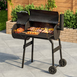 Charcoal BBQ Grill with Offset 2-in-1 Smoker