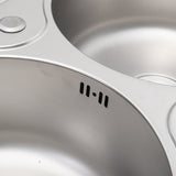 Double Bowl Kitchen Sink 0.6mm Stainless Steel Catering Sink Kitchen Sinks Living and Home 