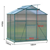 4' x 6' ft Garden Hobby Greenhouse Green Framed with Vent Garden greenhouse Living and Home 