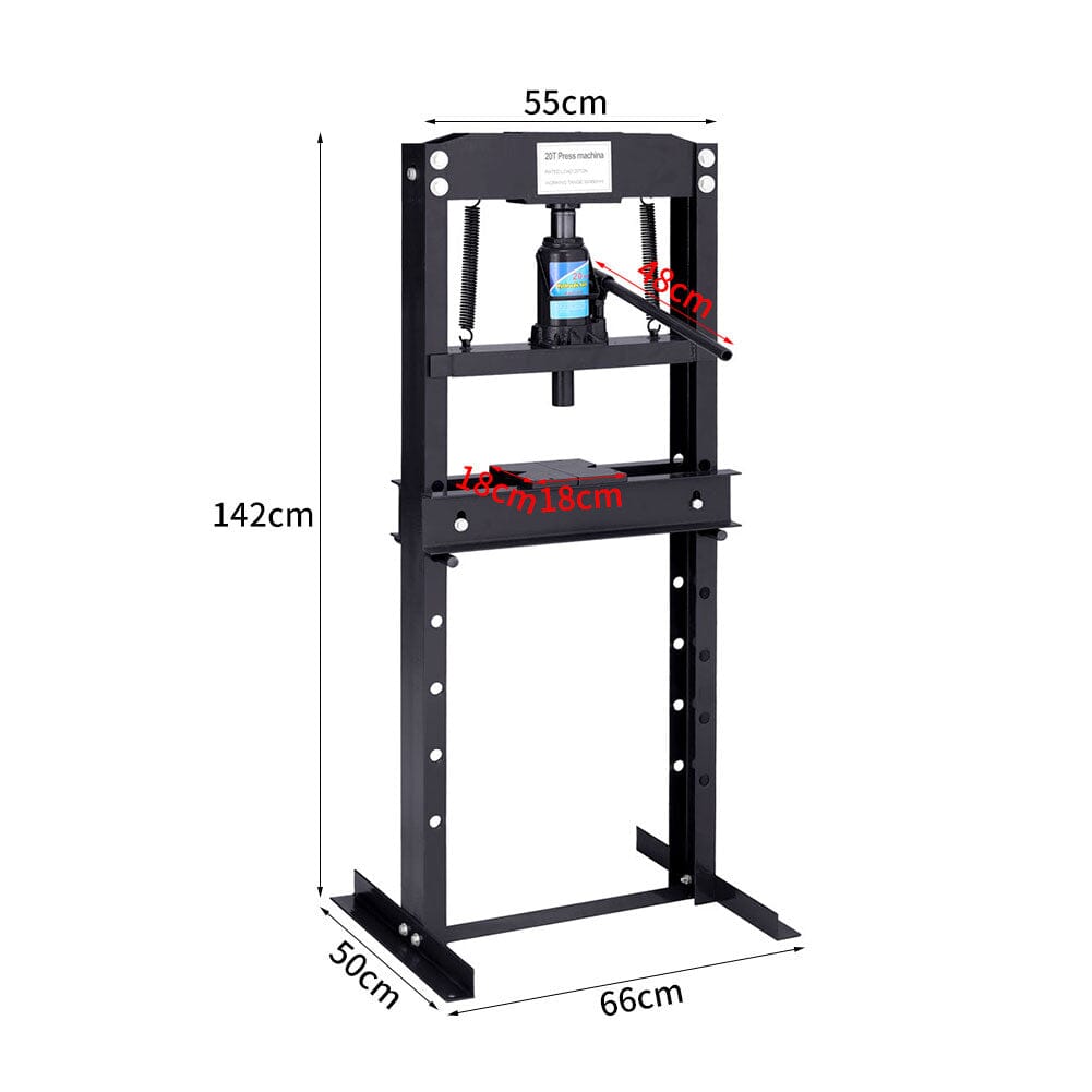 12 Ton Workshop Press Floor Standing Hydraulic H-Frame DIY Tools Living and Home 