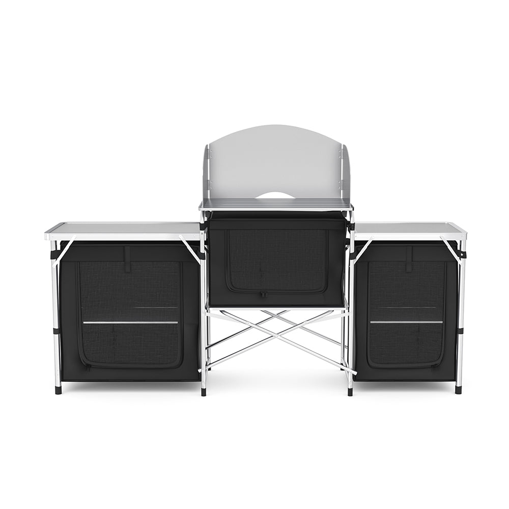 Foldable Camping Kitchen Stand with Wind Shield Living and Home