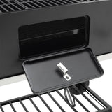 Barrel Charcoal Grill Wide 160cm with Side Shelves Garden BBQ Grill Living and Home 